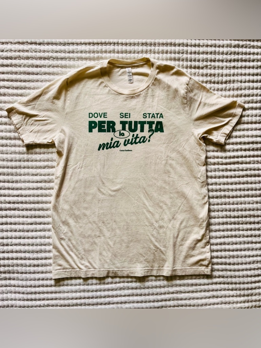 Connor Tomlinson Love on the Spectrum Graphic T-Shirt Italian Quote Tee XL